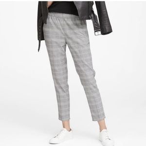 Banana Republic stretch waist band ankle plaid pants sz XS